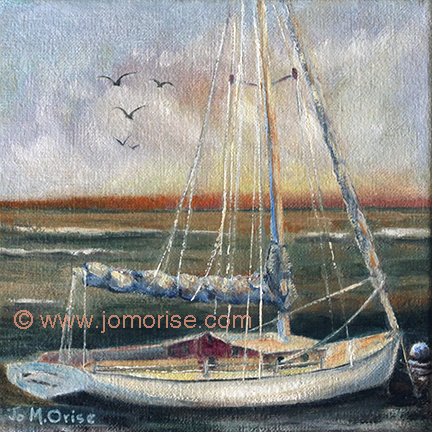 anchored s-boat - oil